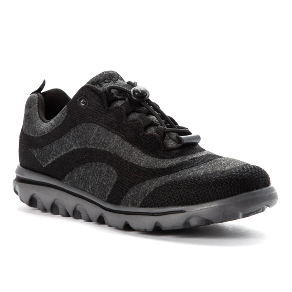 Propet Women's Travelactiv Aero Walk Comfort Shoes Black and Gray Sneaker Size 6